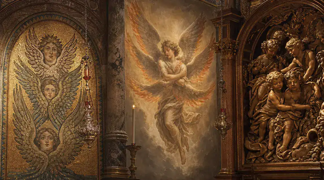 Iconografía y arte sagrado: representaciones históricas de serafines y querubines