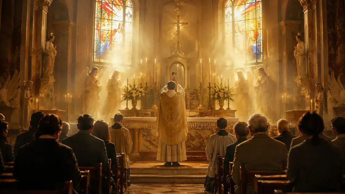 Los ángeles en la Santa Misa: cuándo y cómo están presentes en la liturgia