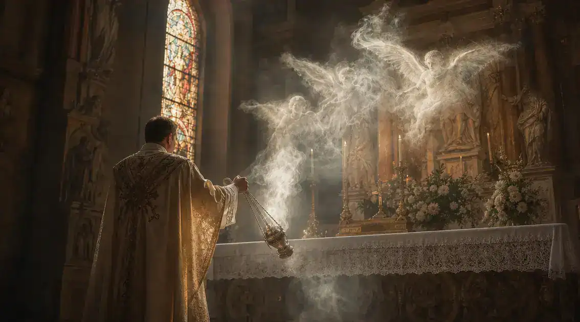 Por qué el incienso representa las oraciones llevadas por los ángeles a Dios