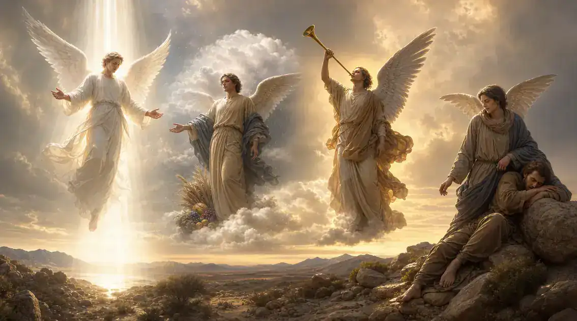 Principales ángeles: Jibril, Mikail, Israfil y Malakul-Maut