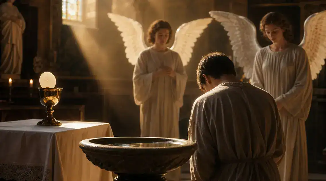 Relación entre ángeles, sacramentos y vida espiritual