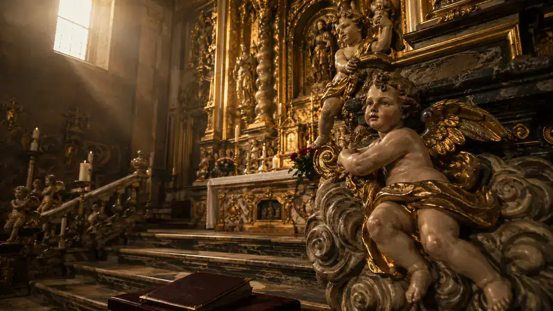Representaciones litúrgicas y devocionales: altares, retablos y esculturas